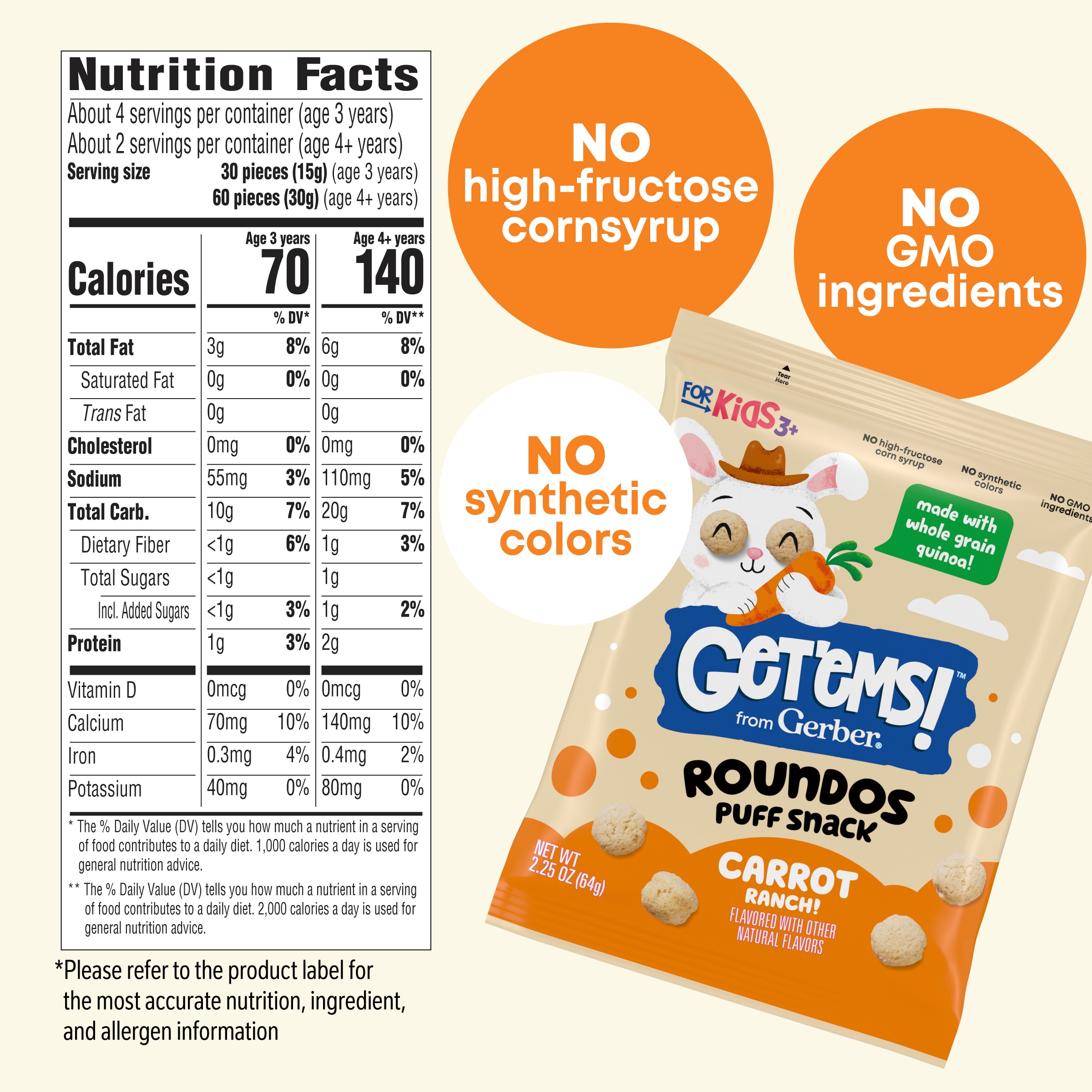 Carrot Ranch Roundos Puff Snacks