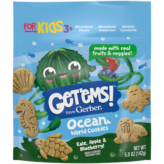 Kale, Apple & Blueberry Ocean World Cookies